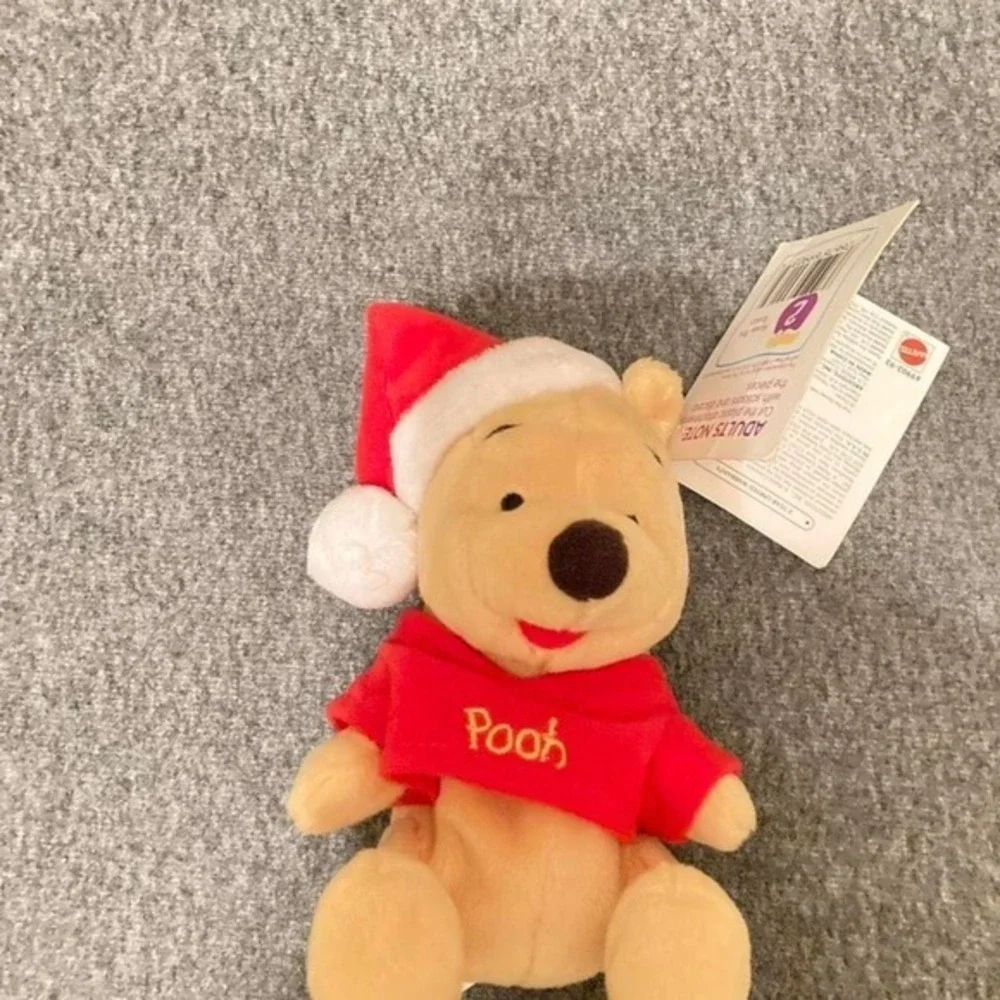 Mini Disney Winnie the Pooh Christmas Plush Bear in Santa Outfit 6